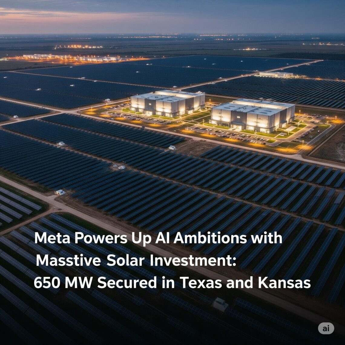Meta Solar 650 MW Secured in Texas and Kansas